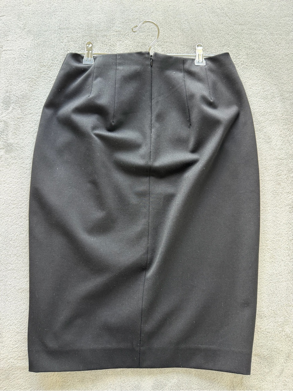 Express Black Pencil Skirt with Side Ruffle & Front Slit - Picture 3 of 5